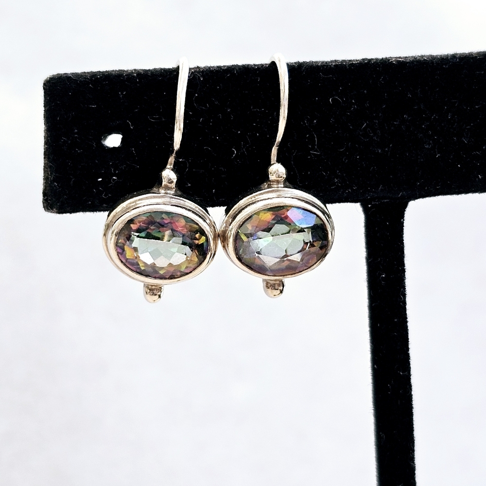 Sarda Mystic Topaz Earrings in 925 Silver - Picture 10 of 15